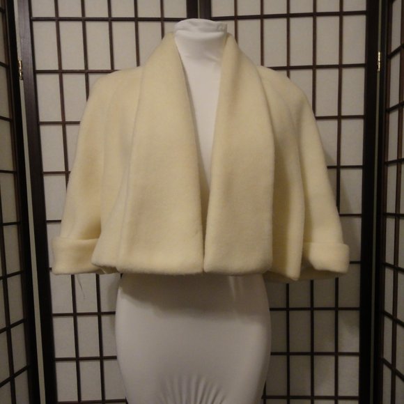 Rhapsody Jackets & Blazers - Rhapsody Elbow Sleeve Fleece Waist Length Jacket